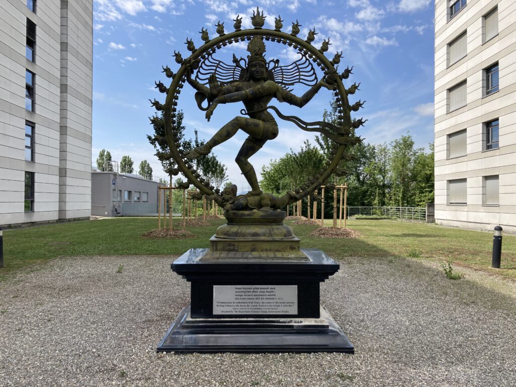 statue at CERN